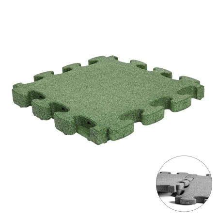 Fallschutz Puzzle grün | 55 x 55 x 6 cm | FH 2,10 m